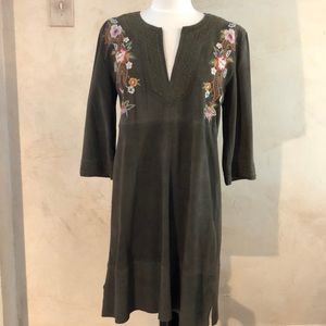 Johnny Was Suede Dress Size Small